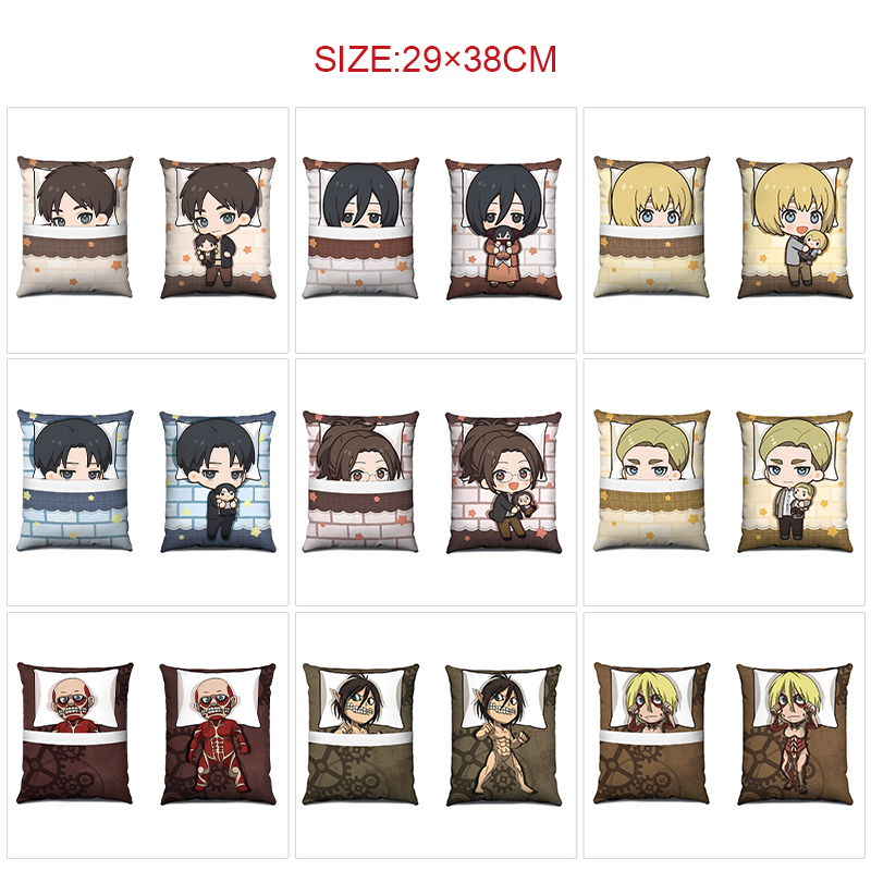 Attack on Titan anime cushion 29*38cm