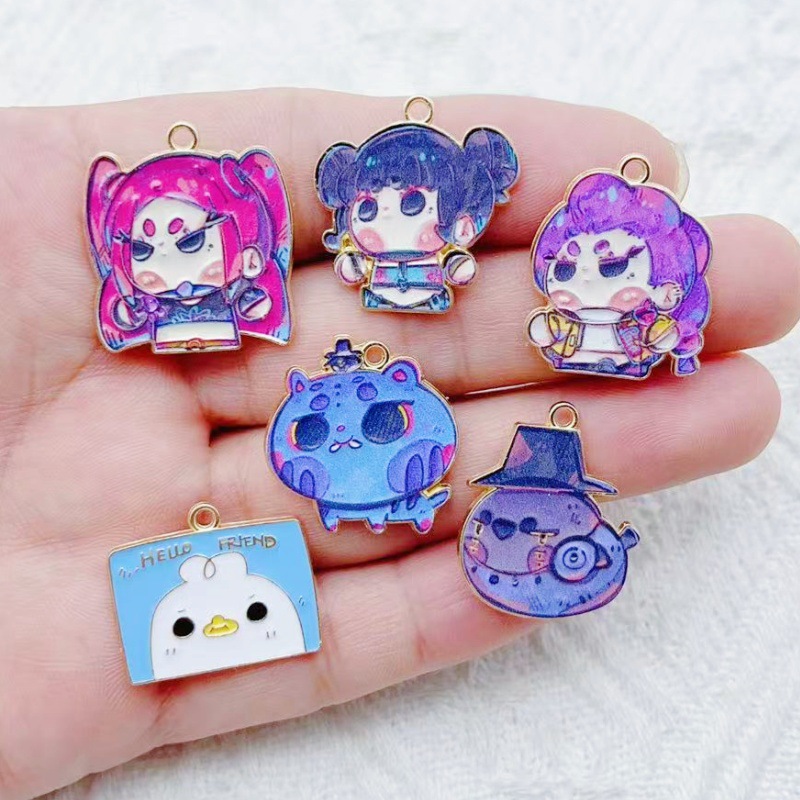 Kpop demon hunters anime pendant 10pcs a set
