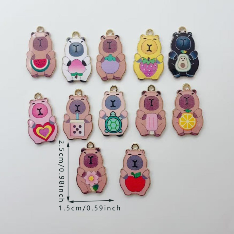 Capybara anime pendant 10pcs a set