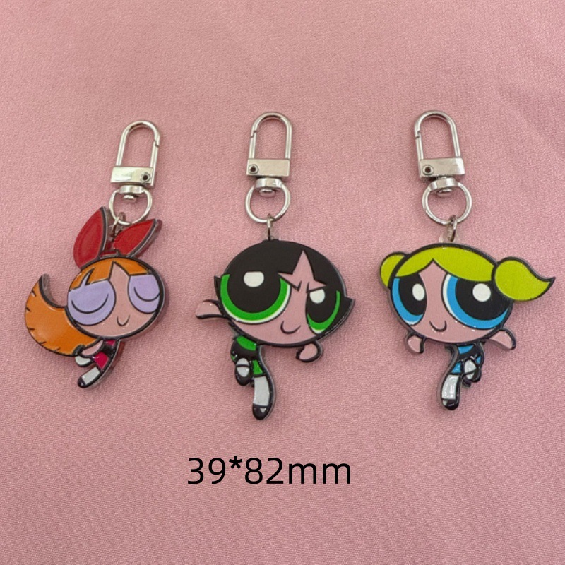 The Powerpuff Girls anime keychain
