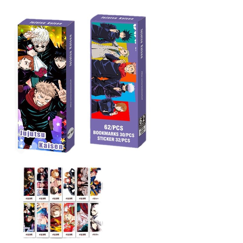 Jujutsu Kaisen anime bookmark 62pcs a set