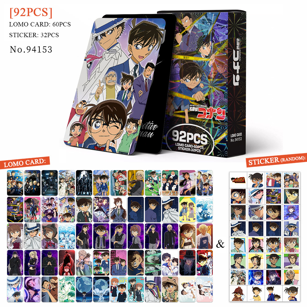 Detective Conan anime lomo cards 92pcs a set