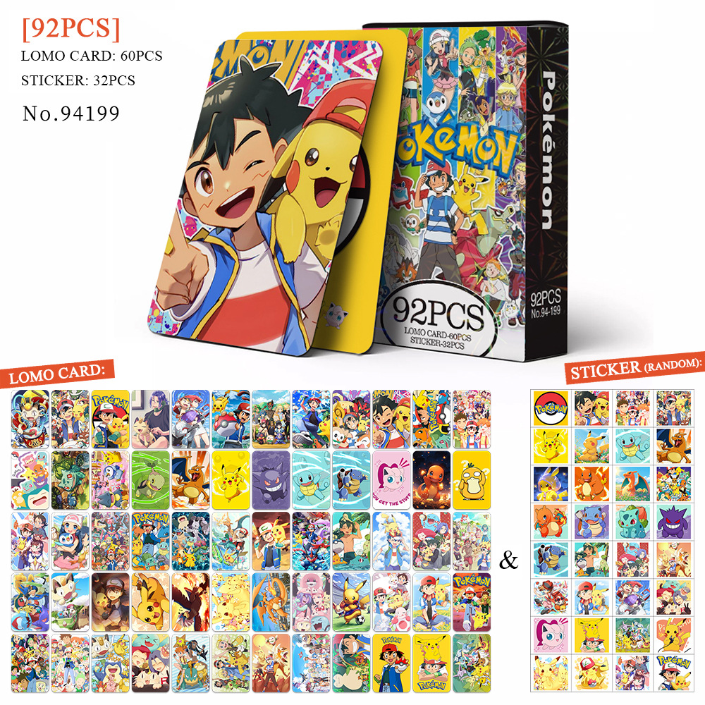 Pokemon anime lomo cards 92 pcs a set