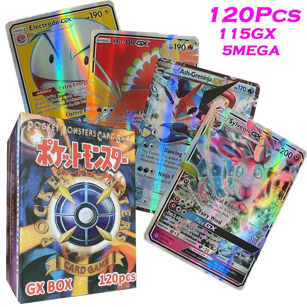 Pokemon anime cards 120Pcs(115GX5MEGA)