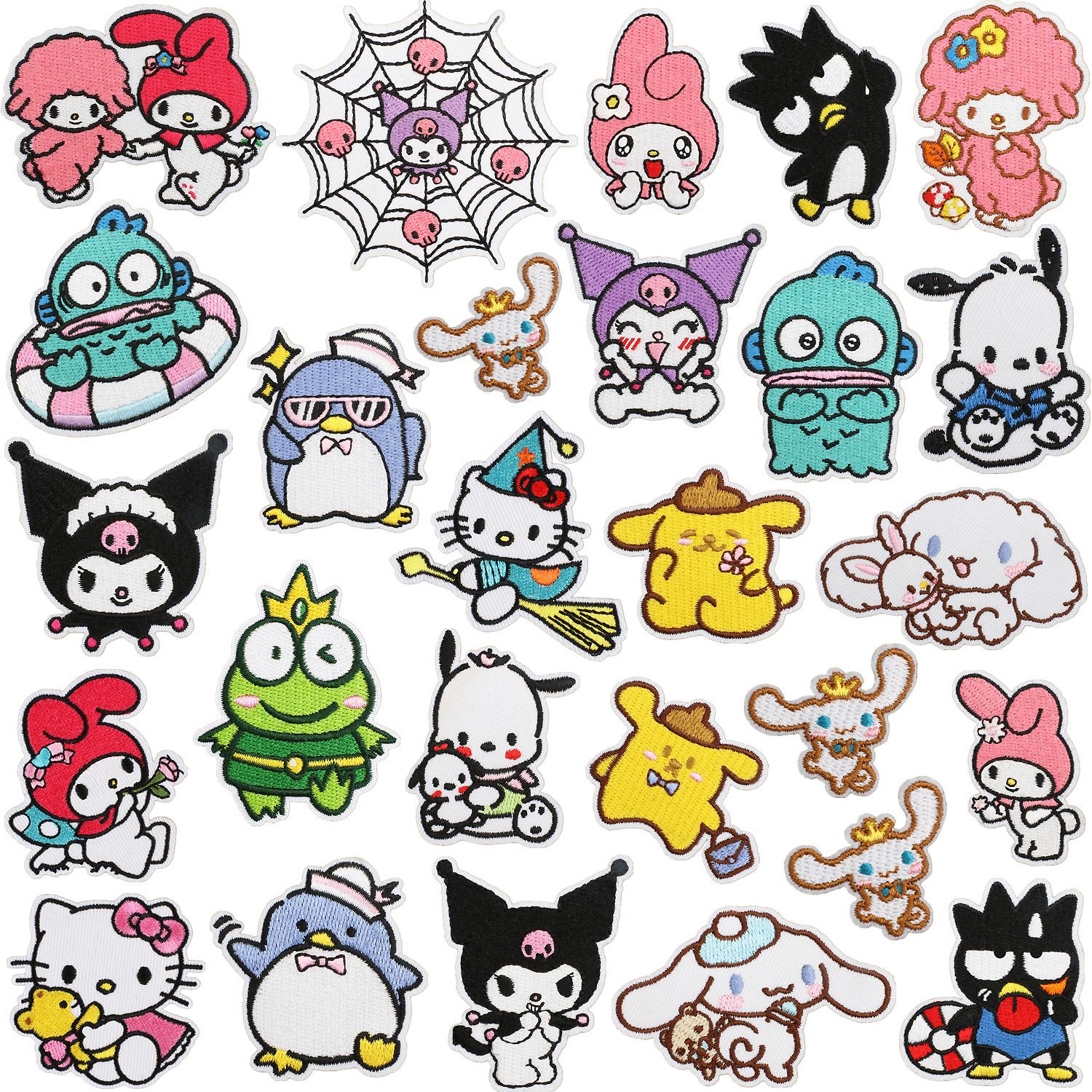 Kuromi anime embroidered fabric patch 10pcs a set