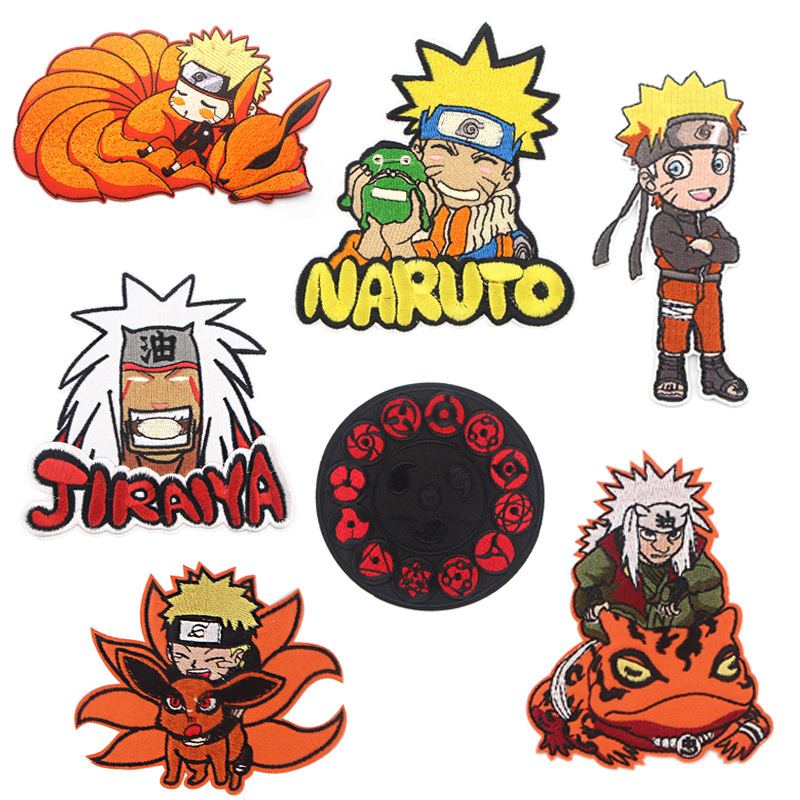 Naruto anime embroidered fabric patch 10pcs a set