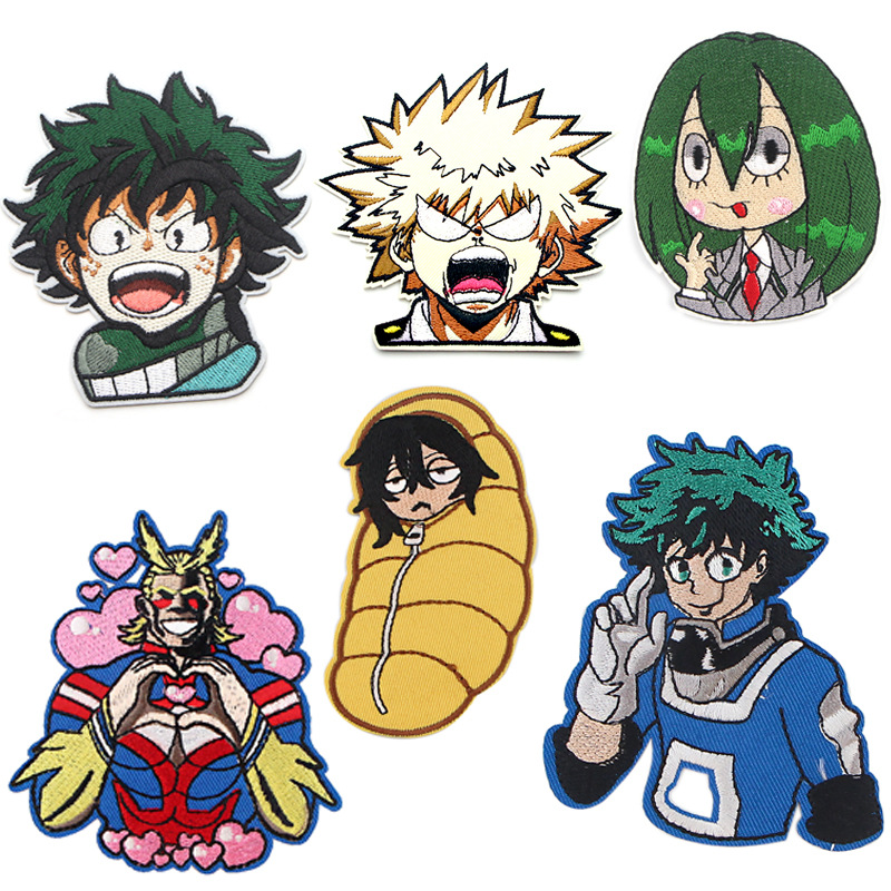 My Hero Academia anime embroidered fabric patch 10pcs a set