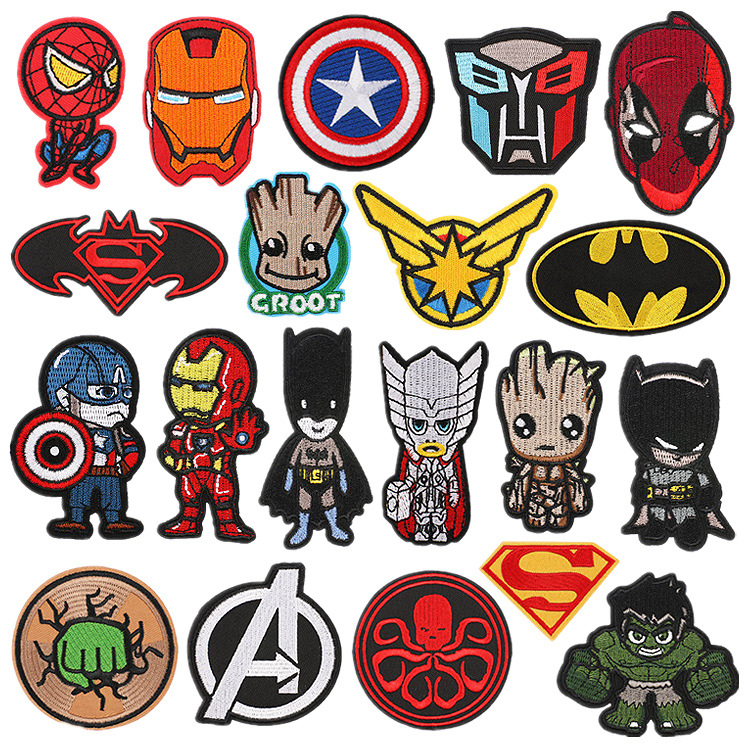 Avengers anime embroidered fabric patch 10pcs a set