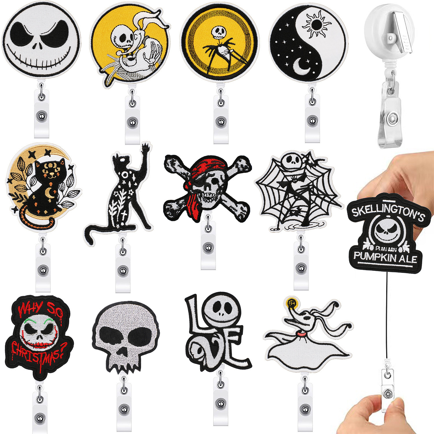 The Nightmare Before Christmas anime embroidered easy pull buckle