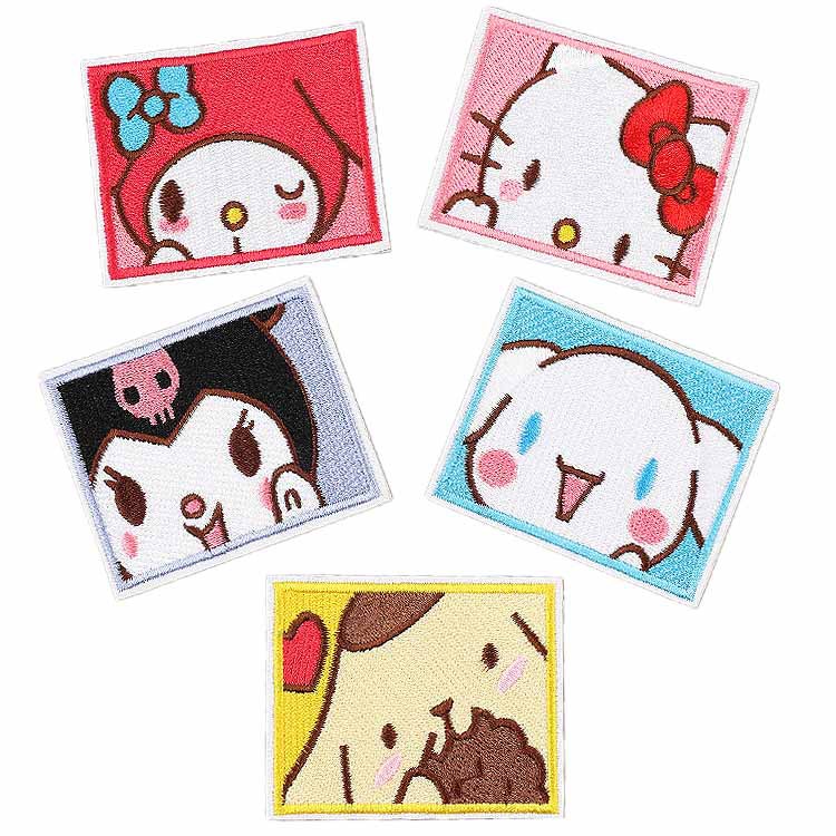 Kuromi anime embroidered fabric patch 10pcs a set