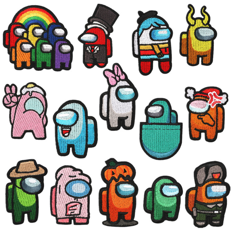 Among Us anime embroidered fabric patch 10pcs a set