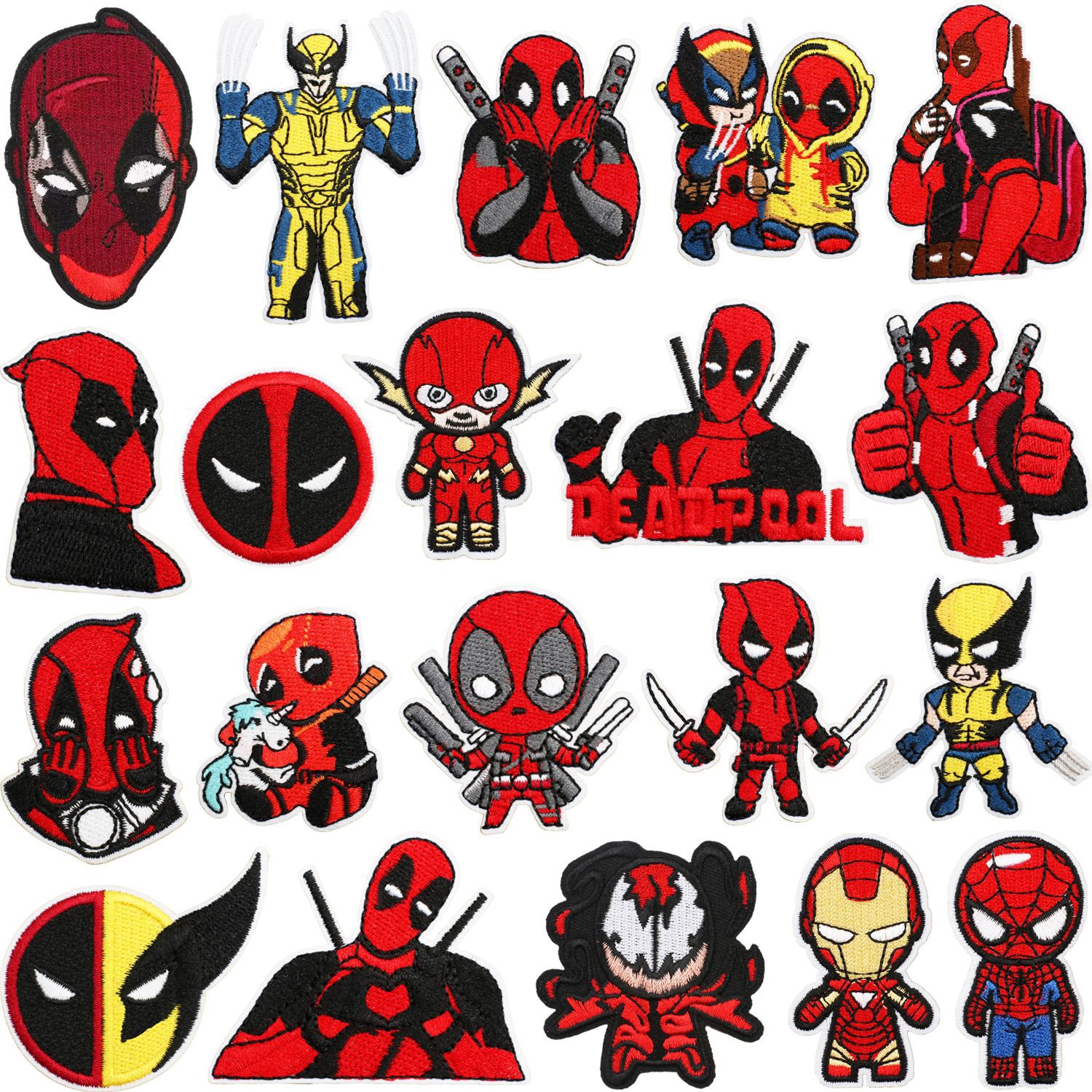 spider man anime embroidered fabric patch 10pcs a set