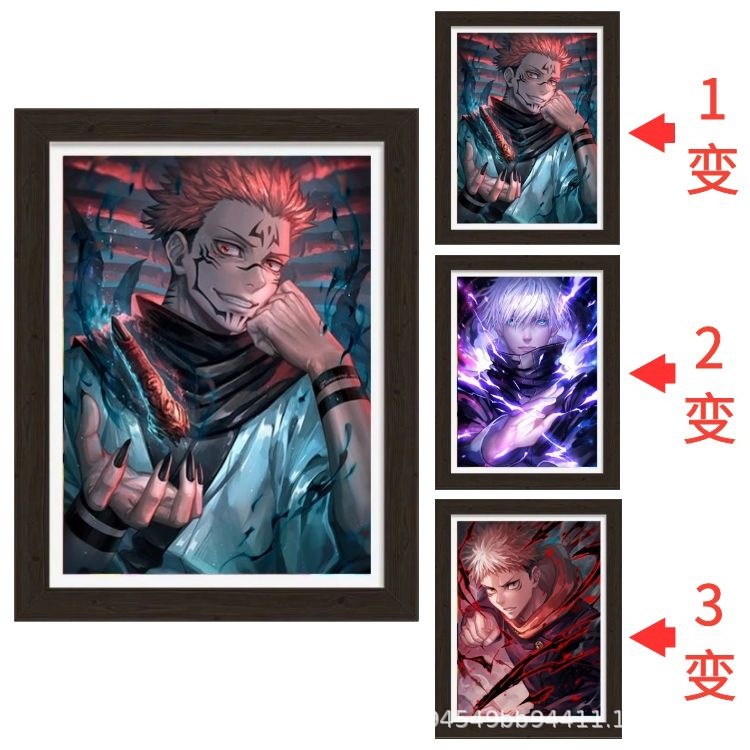 Jujutsu Kaisen anime 3d poster painting with frame