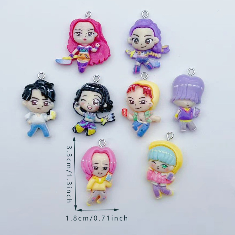 Kpop demon hunters anime pendant 10pcs a set