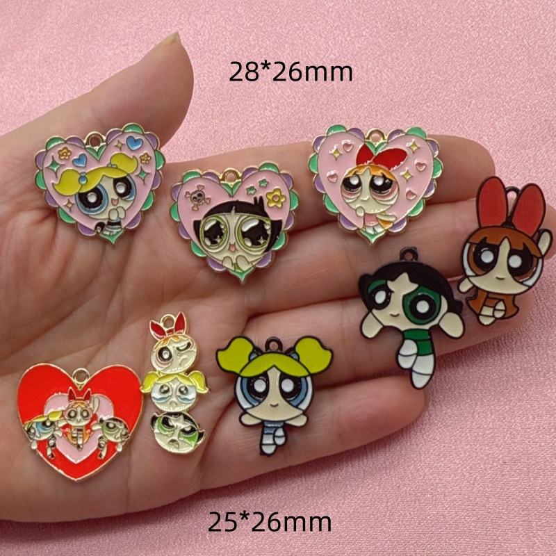 The Powerpuff Girls anime pendant 10pcs a set