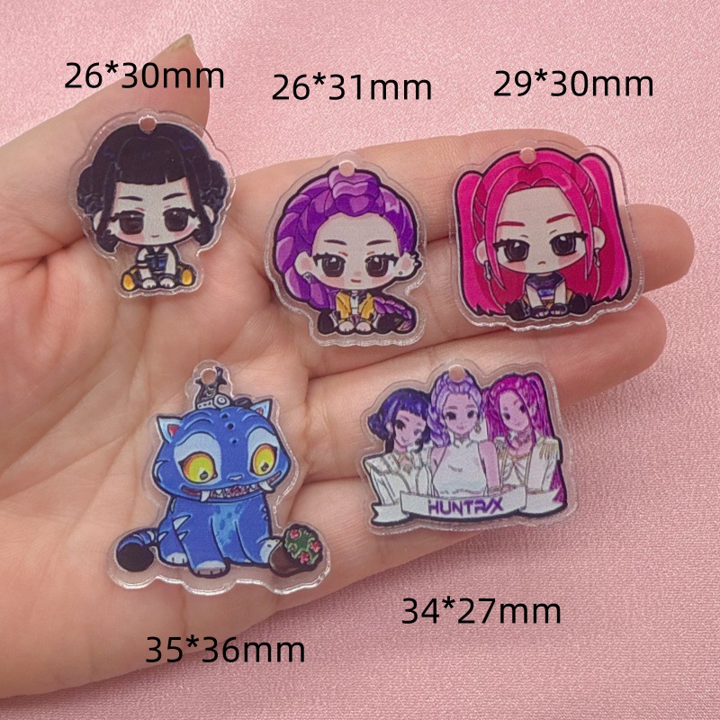 Kpop demon hunters anime acrylic pendant 10pcs a set