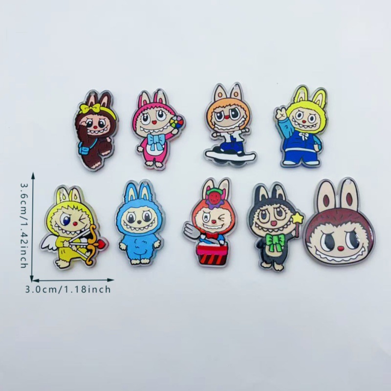 Labubu anime acrylic pendant 10pcs a set