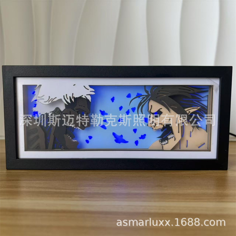 Attack on Titan anime light lamp RGB remote control