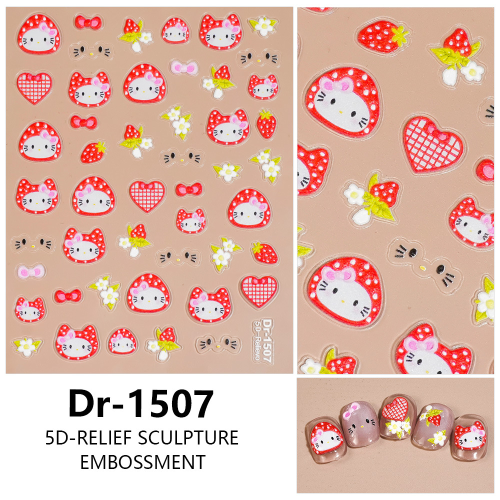 hello kitty anime 5D nail sticker