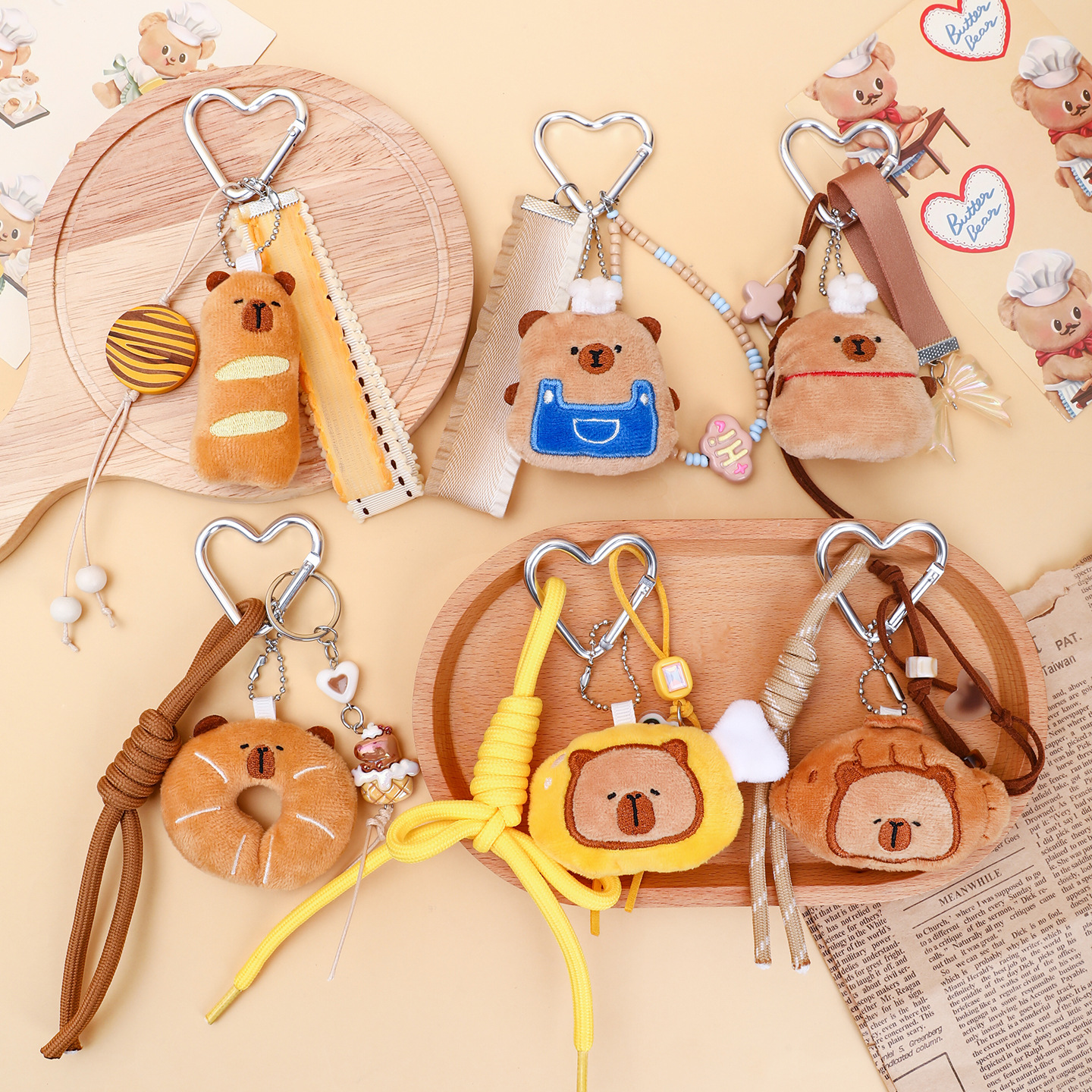 Capybara anime keychain