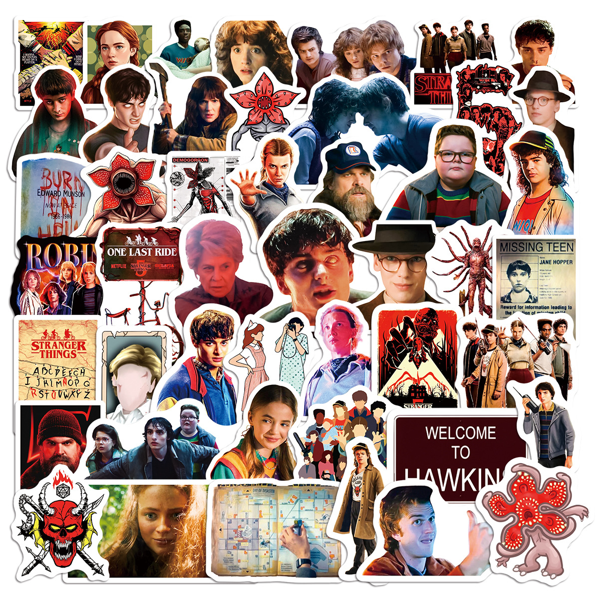 Stranger Things anime stickers 50pcs a set
