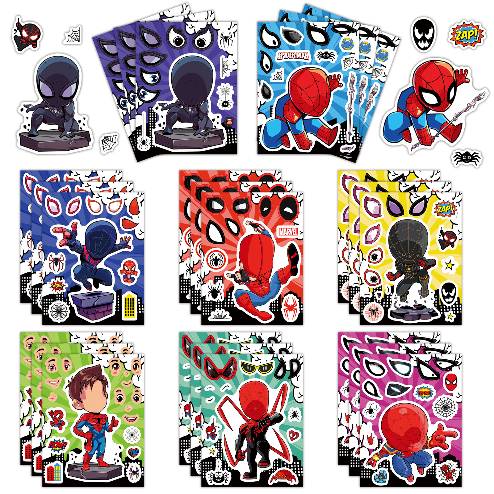 spider man anime DIY sticker price for 8pcs