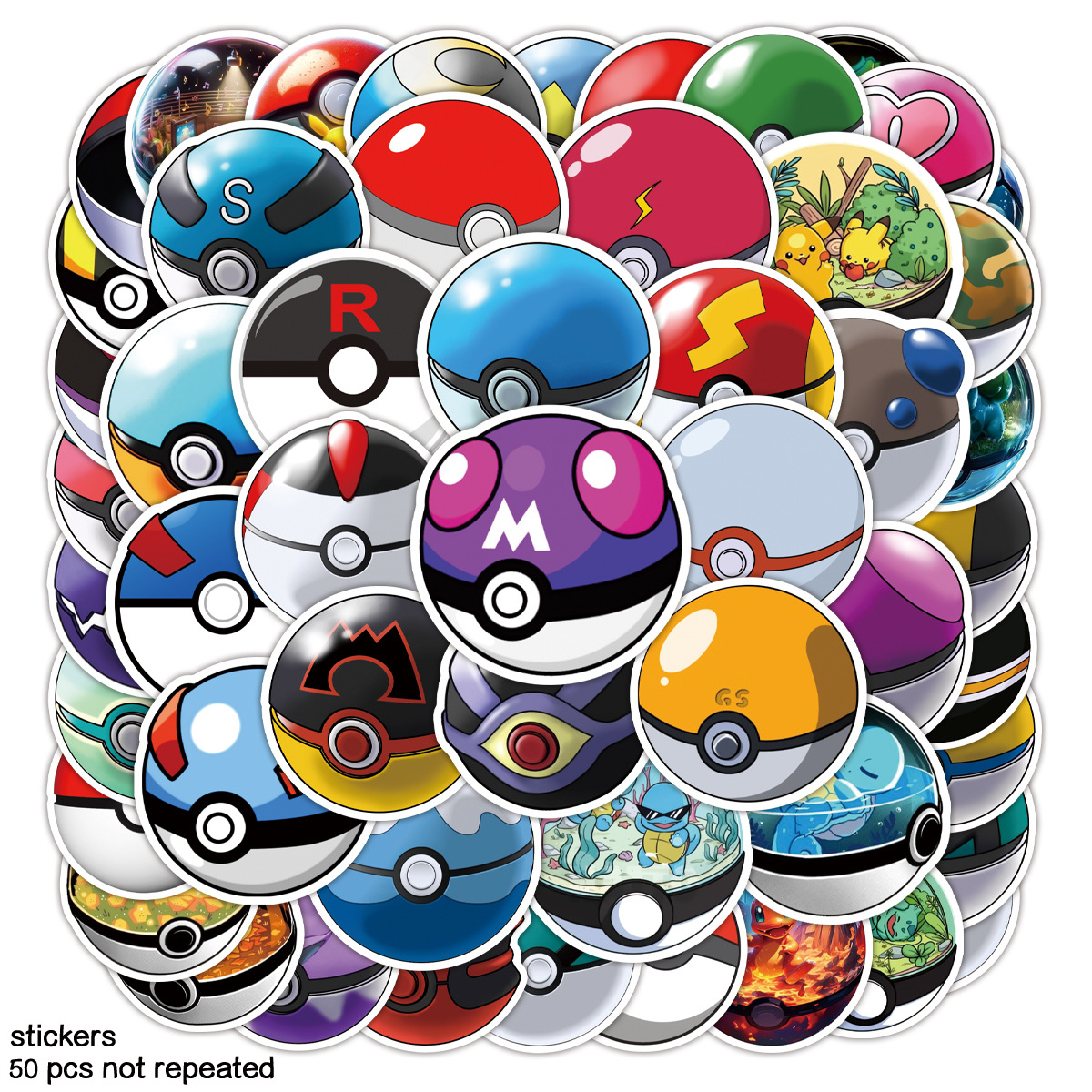 Pokemon anime stickers 50pcs a set