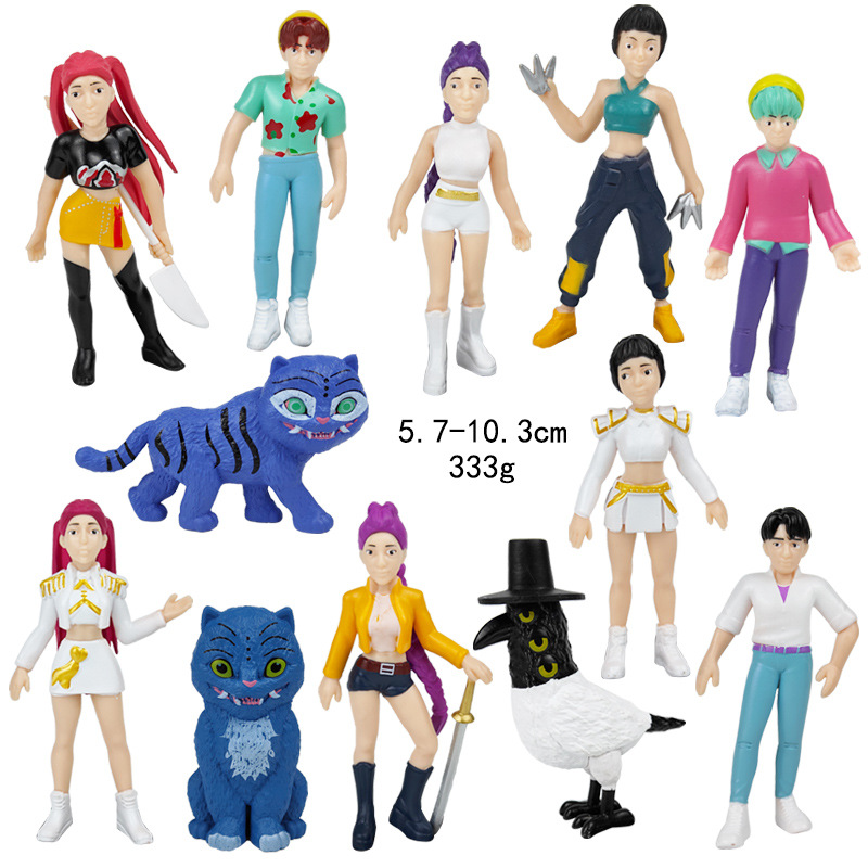 Kpop demon hunters anime figure set