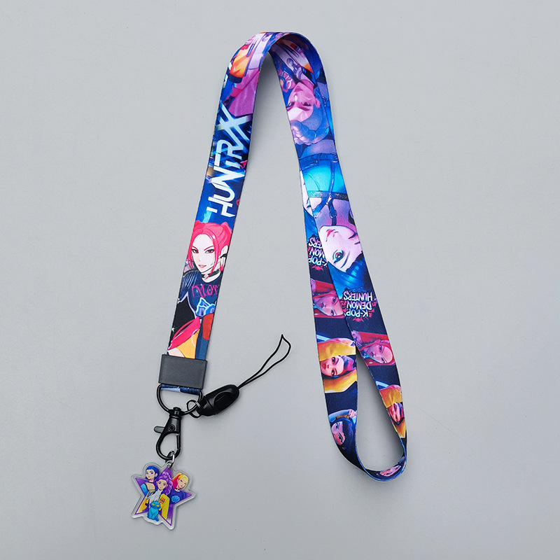 Kpop demon hunters anime lanyard phonestrap