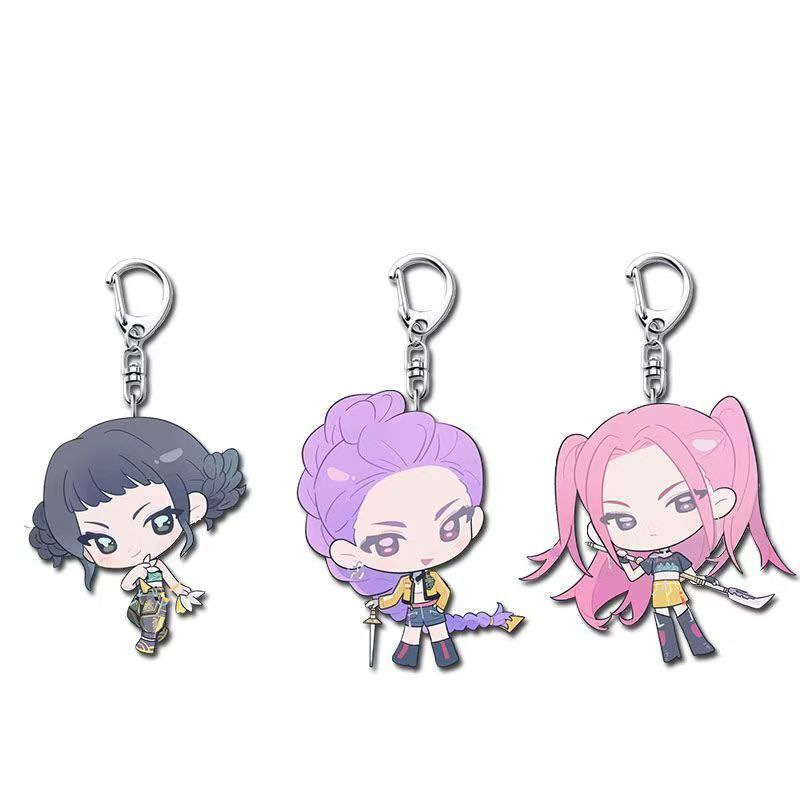 Kpop demon hunters anime keychain