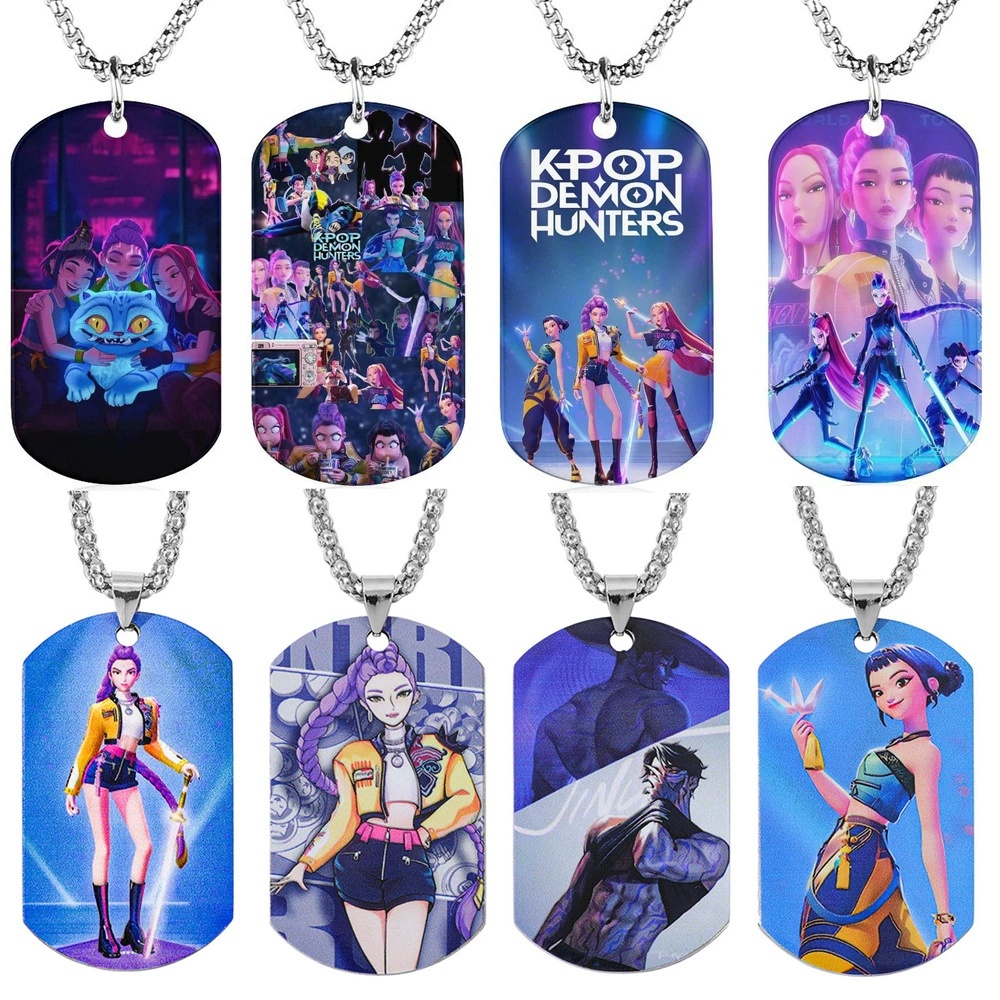 Kpop demon hunters anime necklace