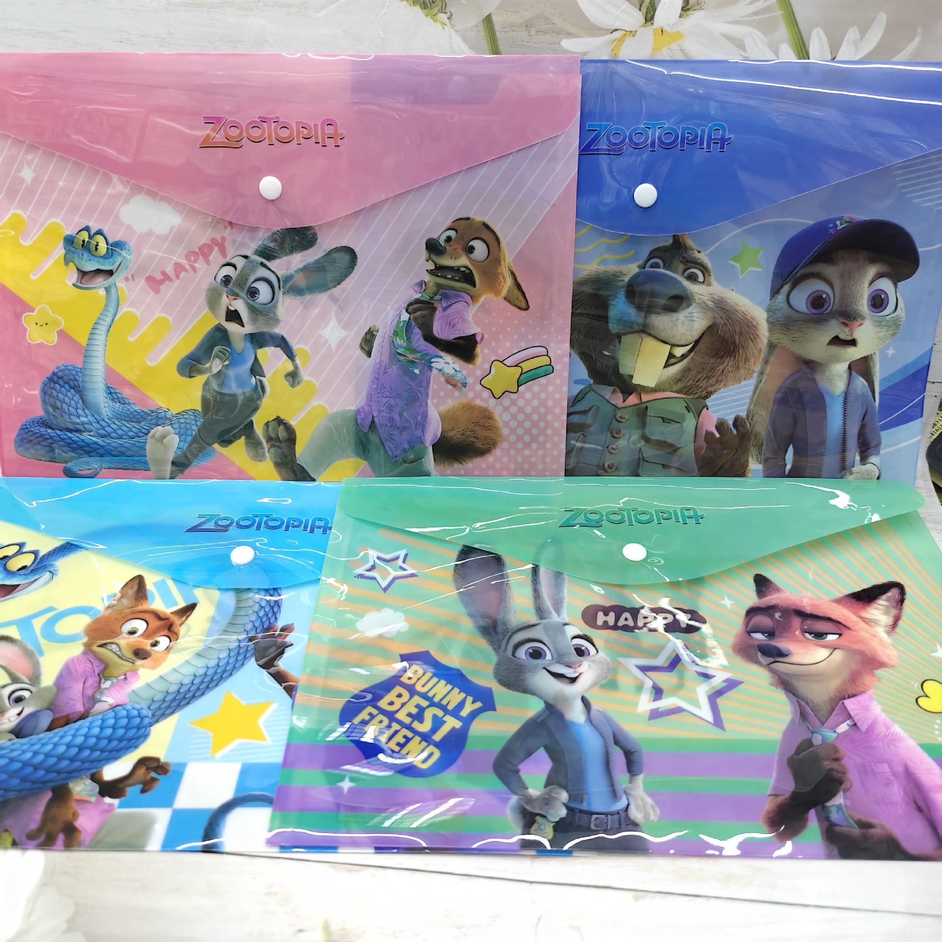 Zootopia anime A4 file bag 12 pcs a set