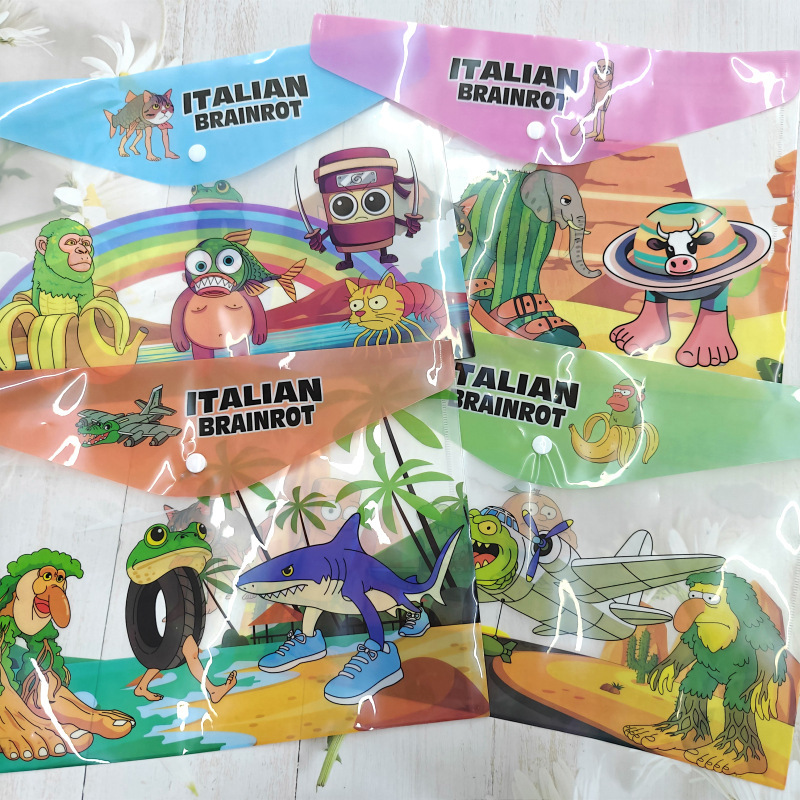 tungtungsahur anime A4 file bag 12 pcs a set