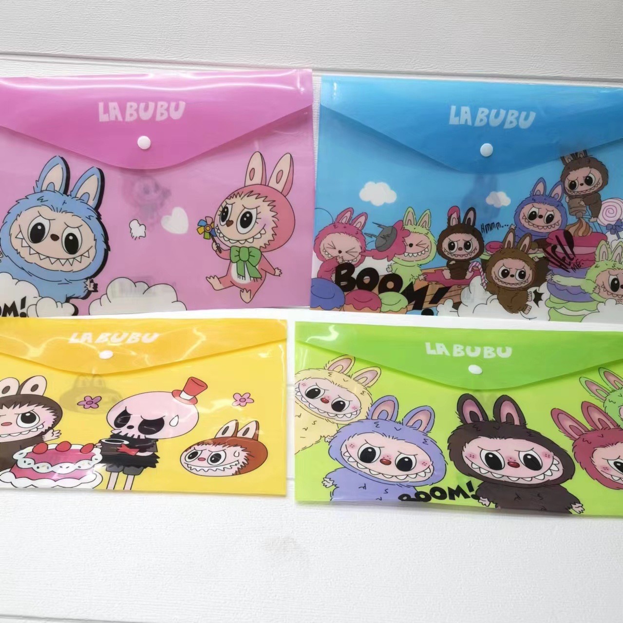 Labubu anime A4 file bag 12 pcs a set
