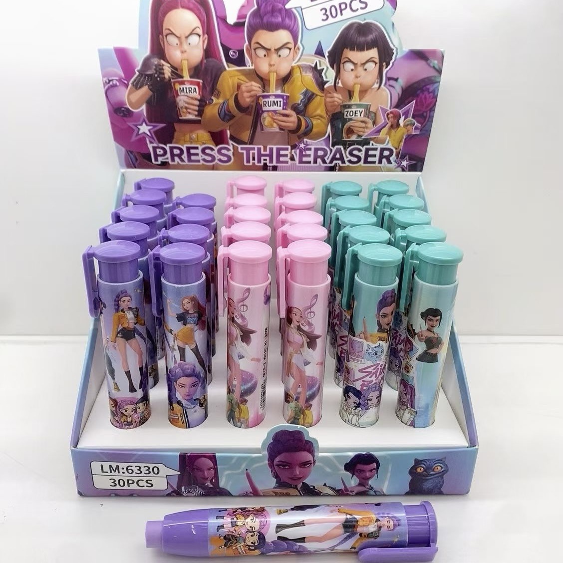 Kpop demon hunters anime eraser 30 pcs a set