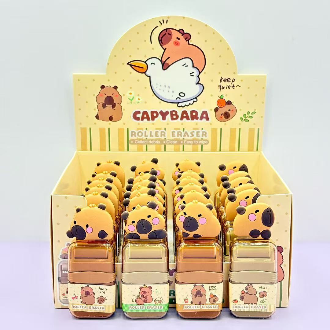 Capybara anime eraser 24 pcs a set