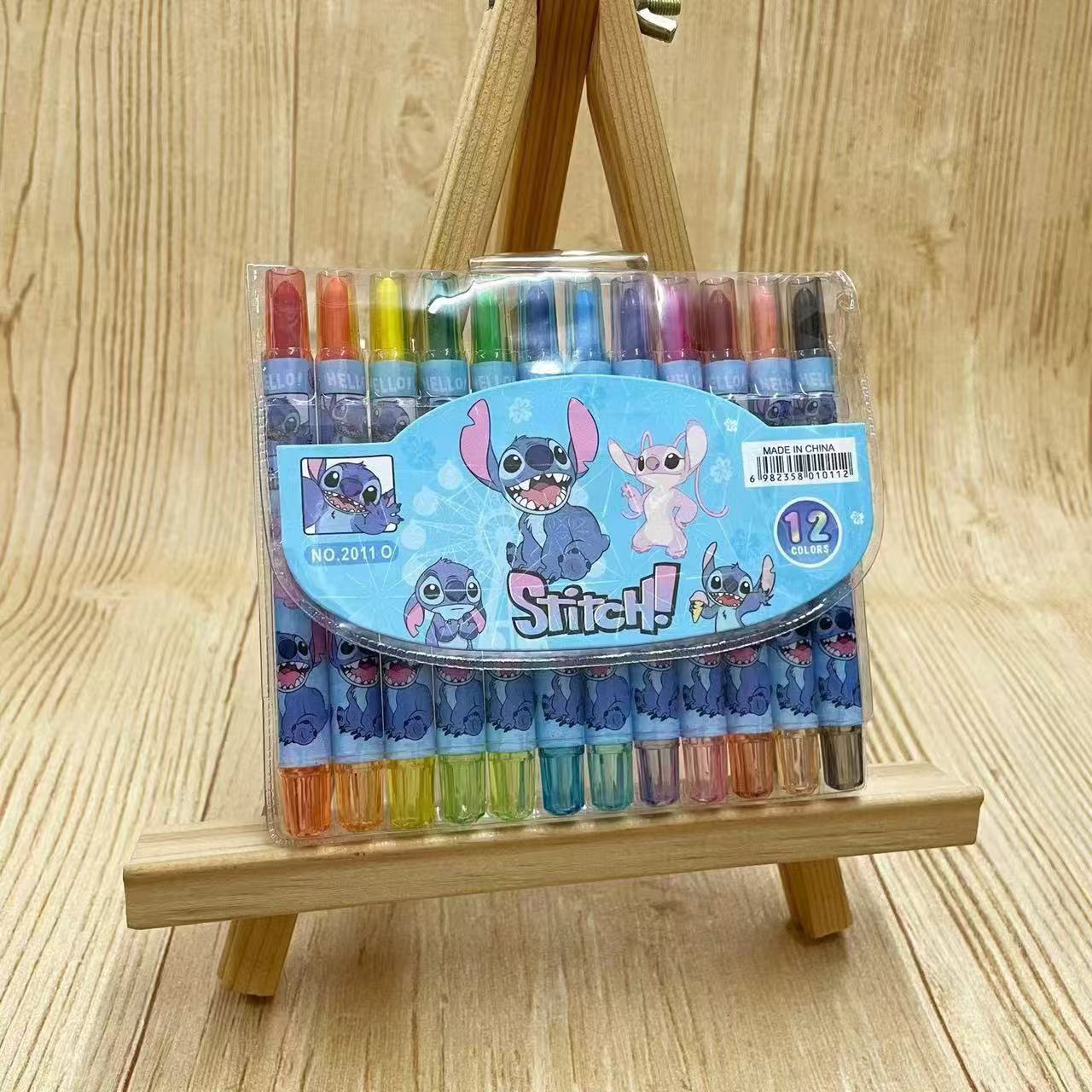 stitch anime crayon 12 colors 5pcs a set