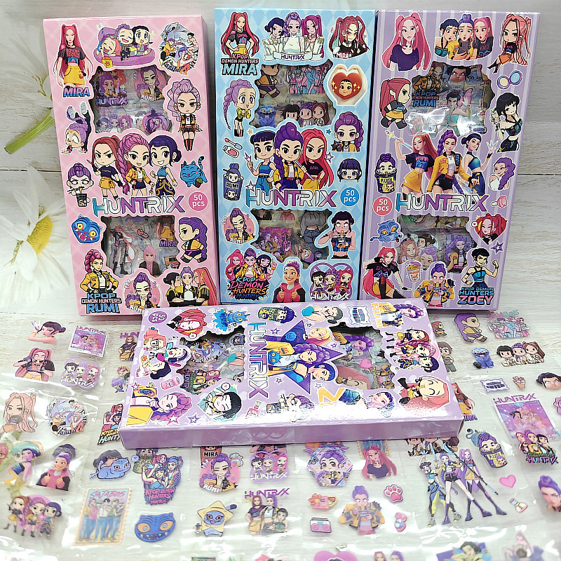 Kpop demon hunters anime stickers 50pcs 12 pcs a set