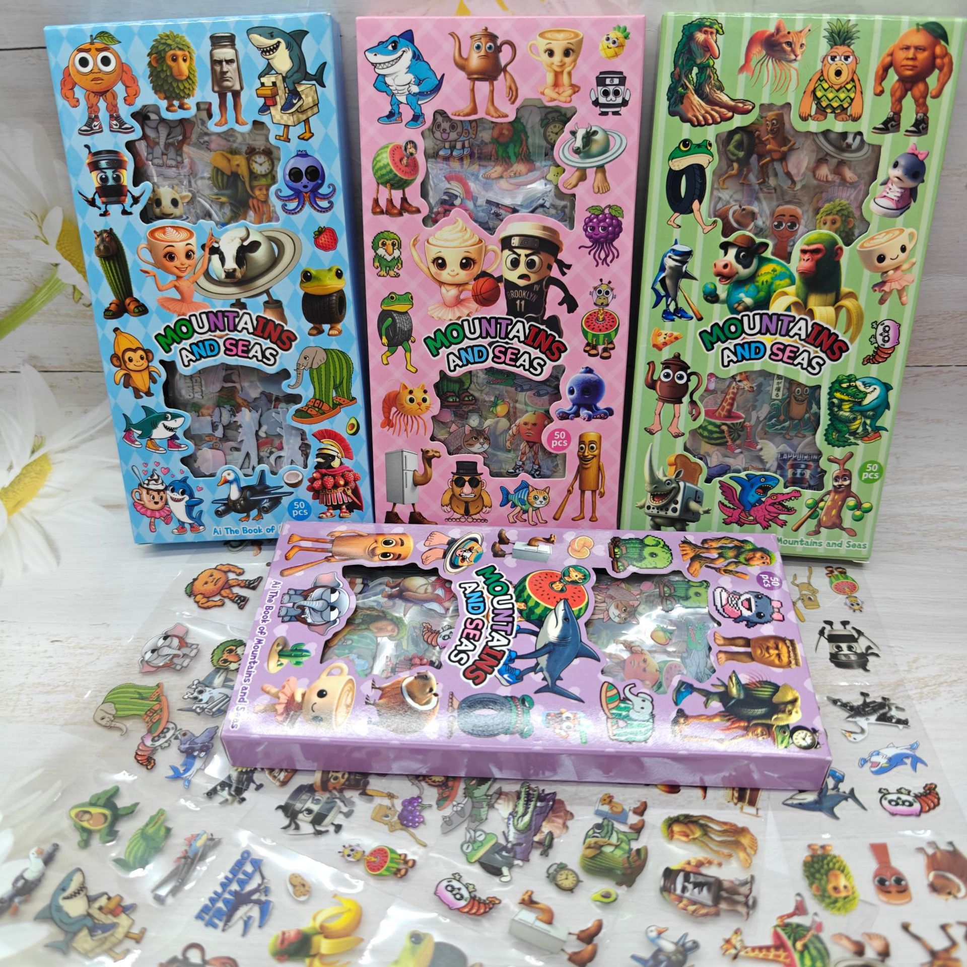 tungtungsahur anime stickers 50pcs 12 pcs a set