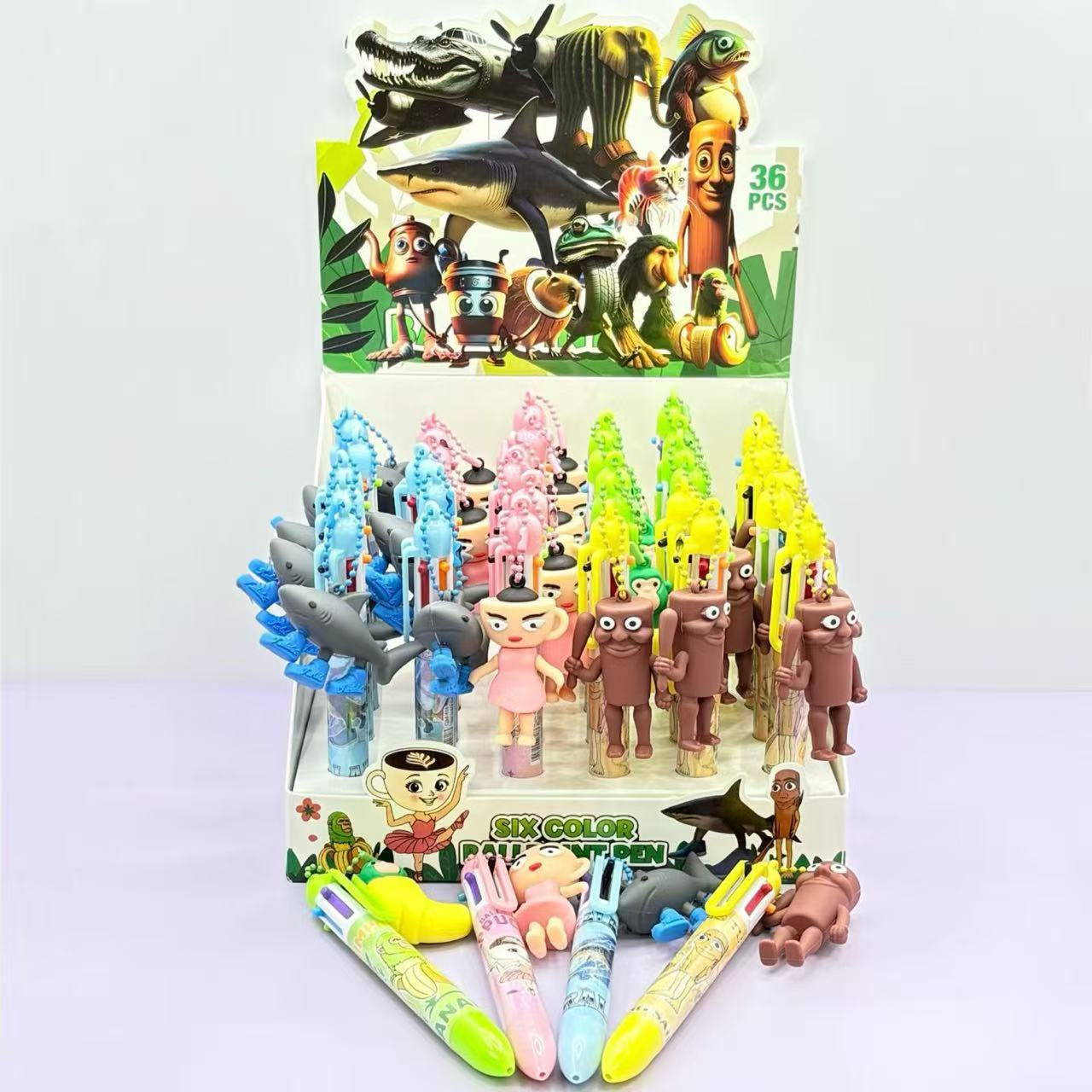 tungtungsahur anime six color ballpoint pen 36pcs a set
