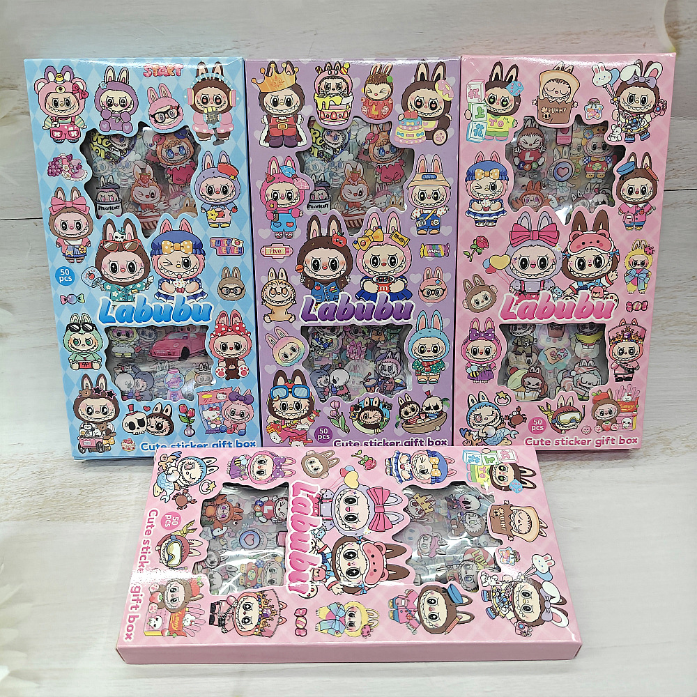 Labubu anime stickers 50pcs 12 pcs a set