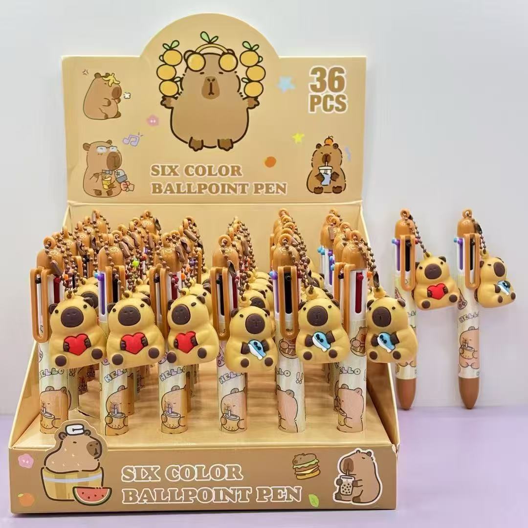 Capybara anime six color ballpoint pen 36pcs a set