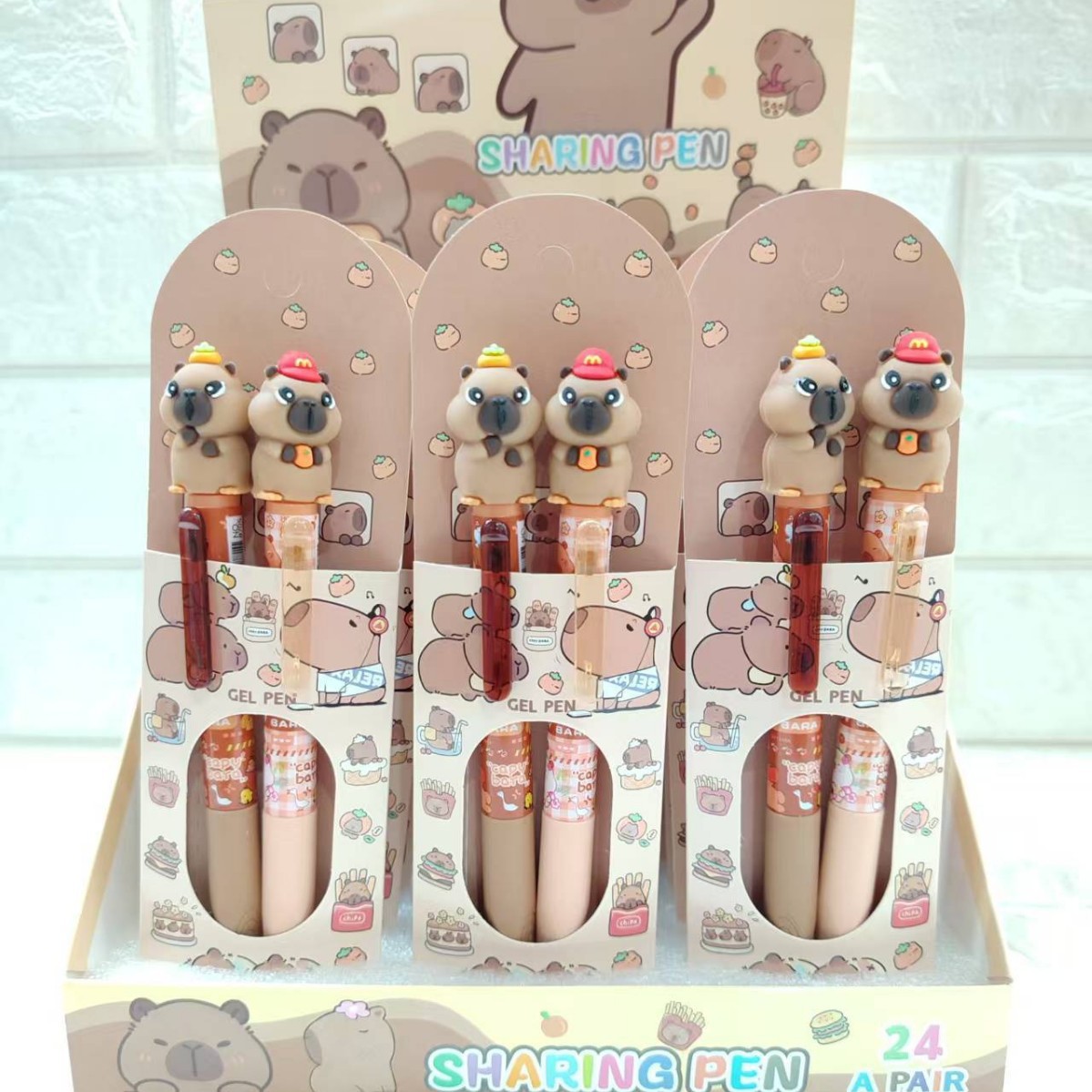 Capybara anime neutral pen 24pcs a set