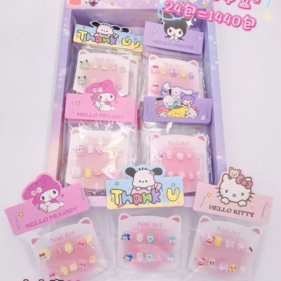 Kuromi anime nail Stickers 24pcs a set