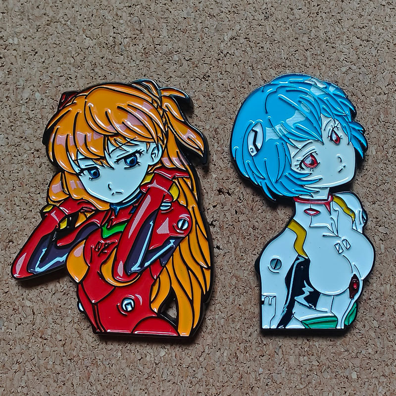 EVA anime pin 2pcs a set