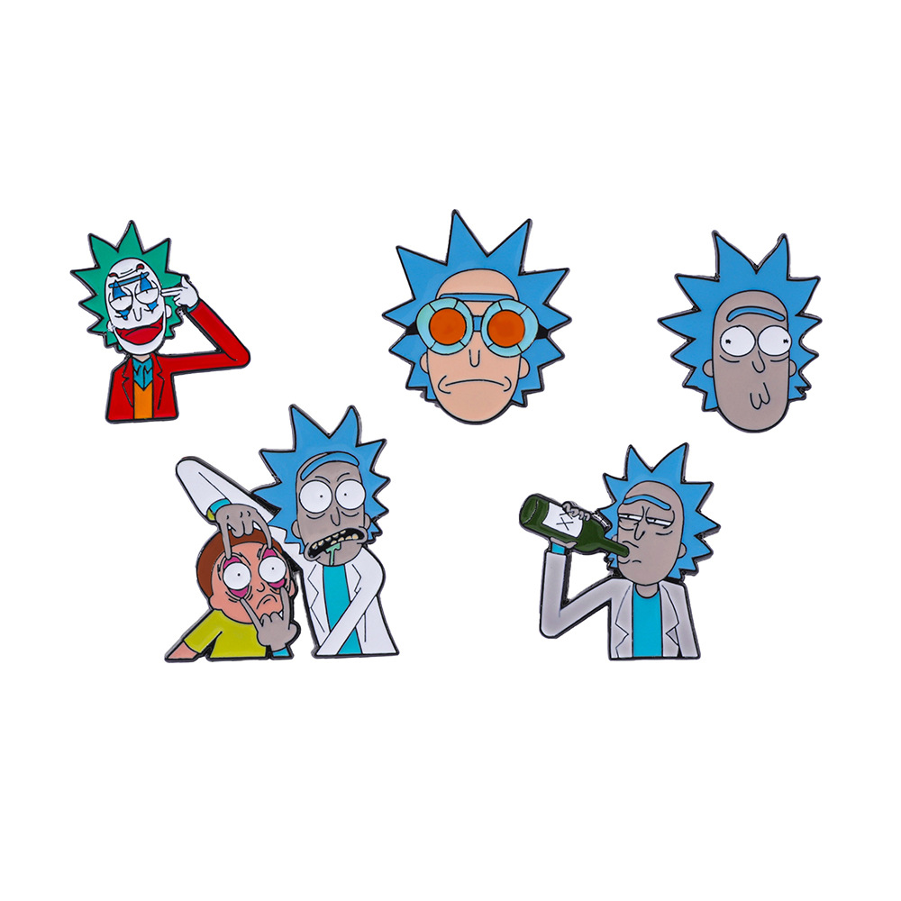 Rick and Morty anime pin