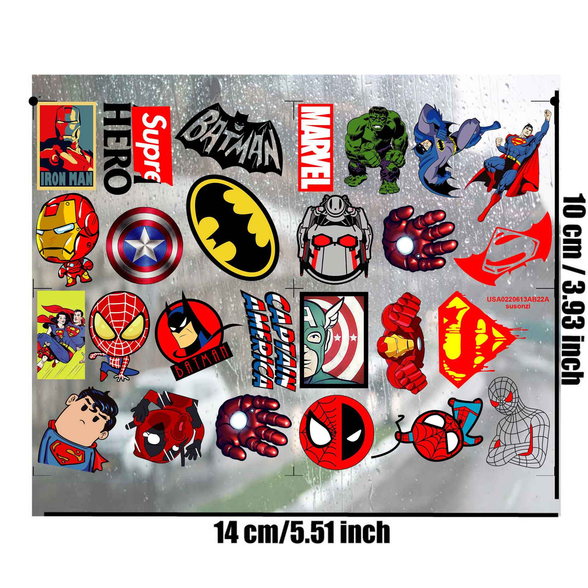 Avengers anime 3D waterproof sticker