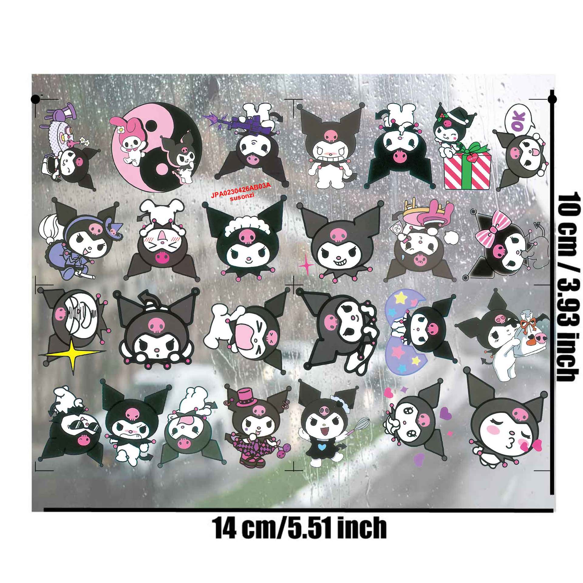 Kuromi anime 3D waterproof sticker