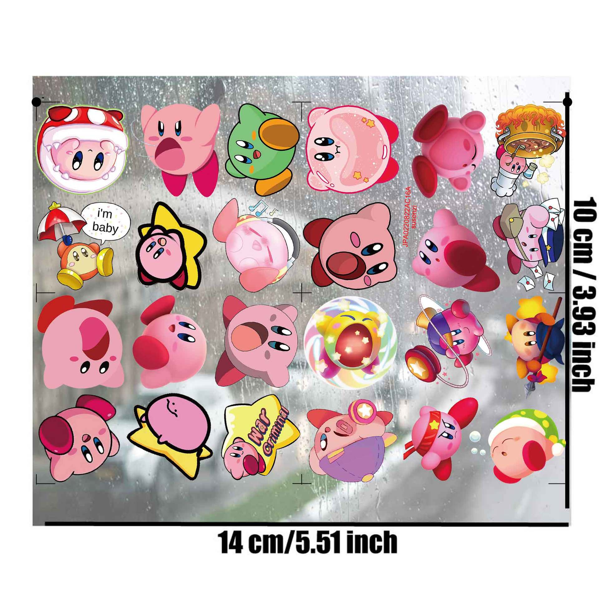 Kirby anime 3D waterproof sticker