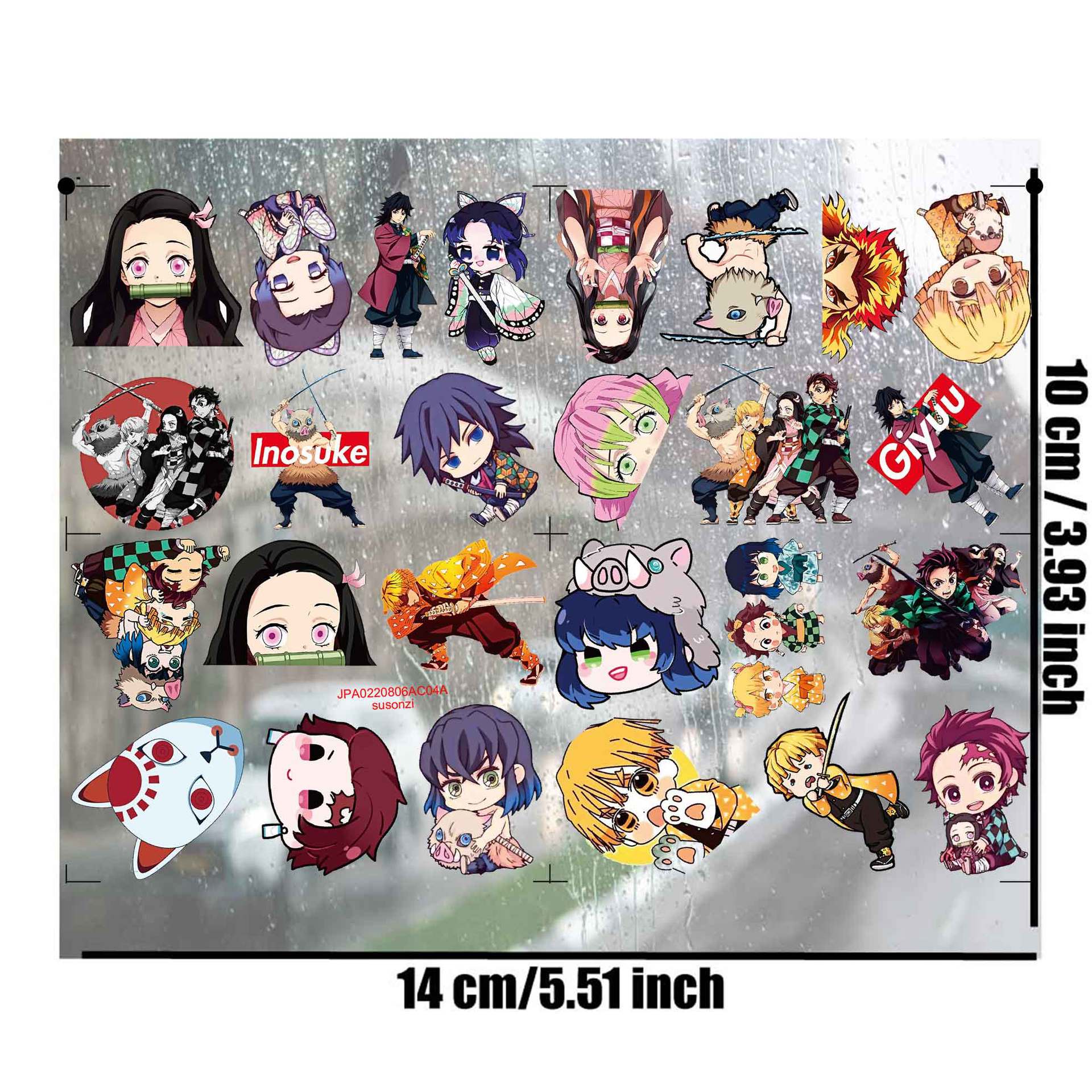 Demon slayer kimets anime 3D waterproof sticker